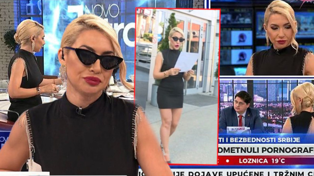 У програму са НАОЧАРИМА, излазила пред зграду - сва у ЦРНОМ