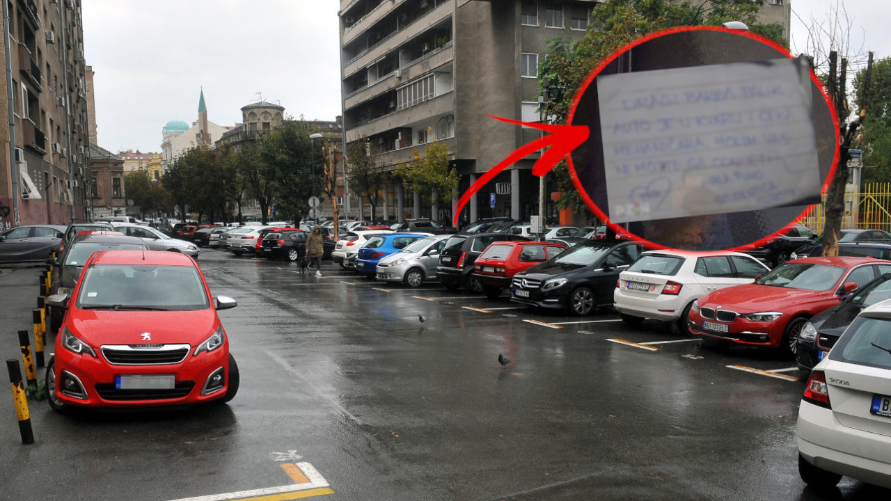 Studentkinja nepropisno parkirala - ostavila PAUKU hit poruku