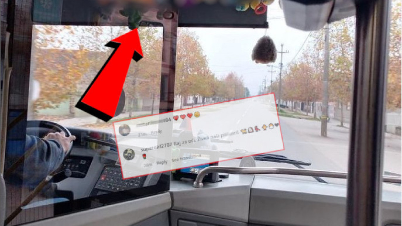 ŠTA VOZAČU VISI NAD GLAVOM Putnica snimila, komentari pljušte