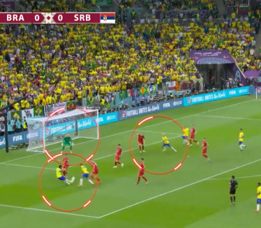 KAKVA ŠTETA: Vidite kako smo nesrećno primili gol od Brazila