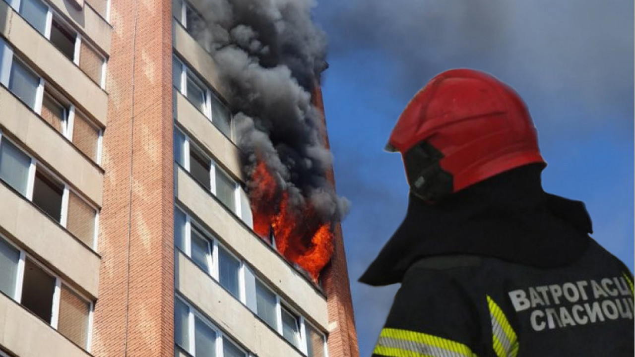 EKSPLOZIJA U ZEMUNU: Požar zahvatio stambeni objekat