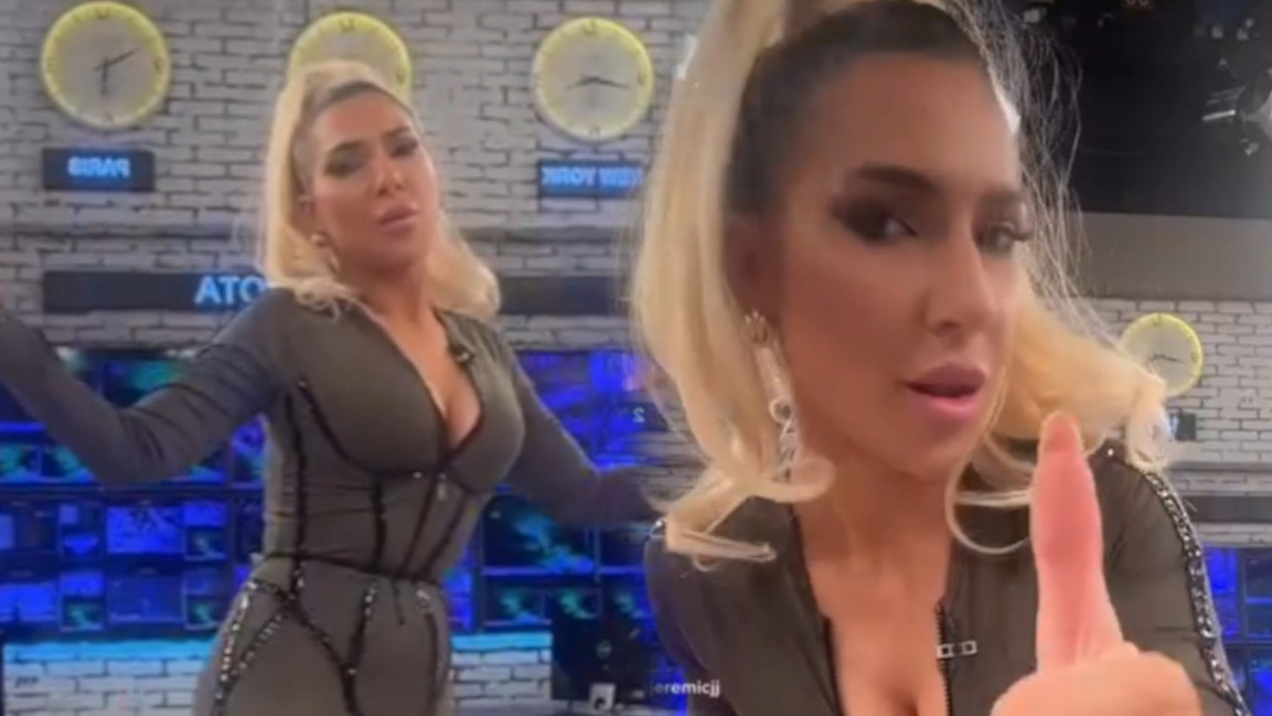 ДЕКОЛТЕ У ПРВОМ ПЛАНУ: Јована увијала куковима у Јутарњем