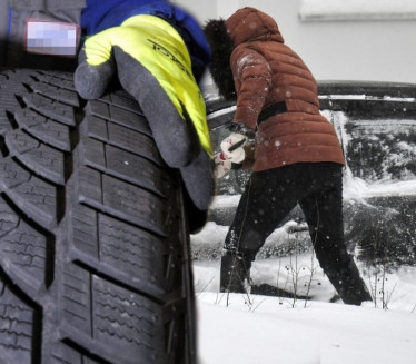 ВОЗАЧИ ОПРЕЗ: Због снега на путевима обавезне зимске гуме