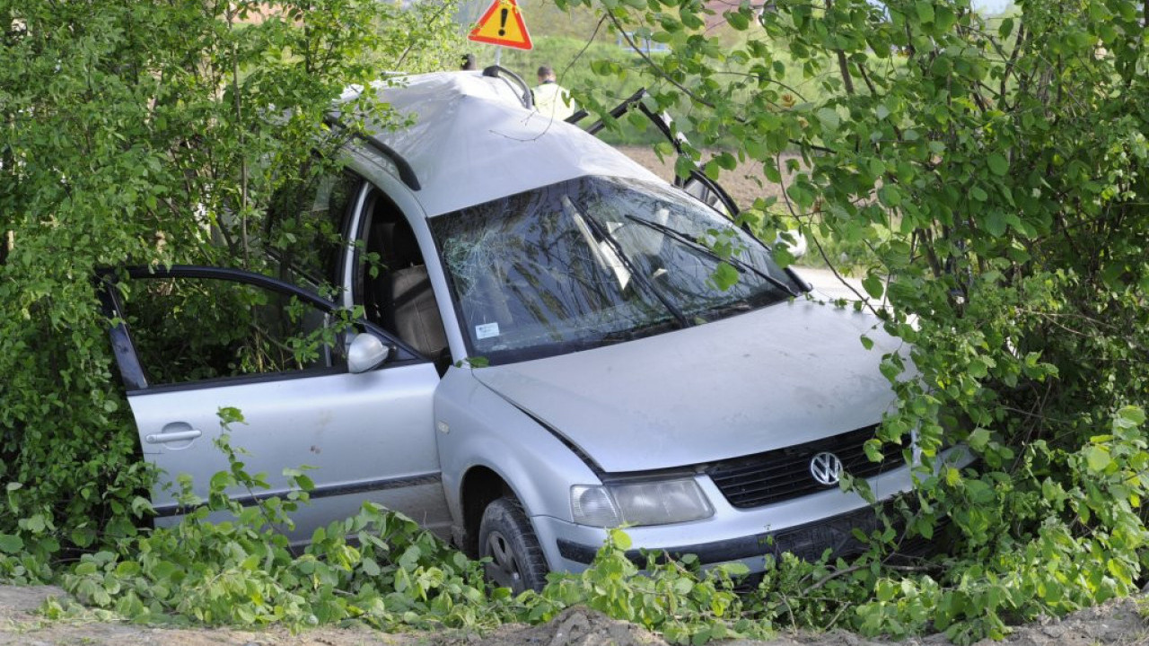 ZAKUCAO SE U DRVO: Teška nesreća kod Kraljeva (FOTO)