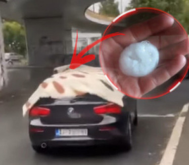 HIT: Kako je Beograđanin zaštitio auto od GRADA