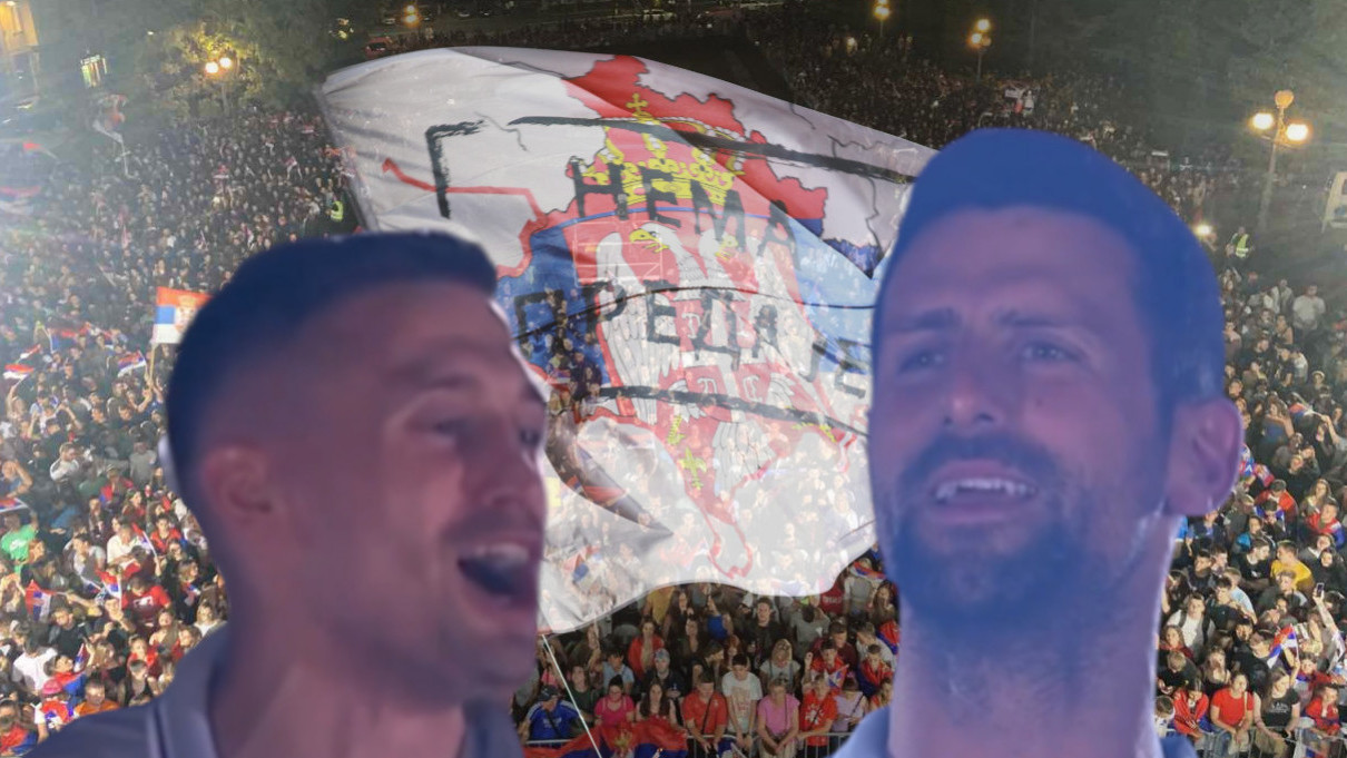 "ВЕСЕЛИ СЕ СРПСКИ РОДЕ" Ноле и Алекса најгласнији на балкону