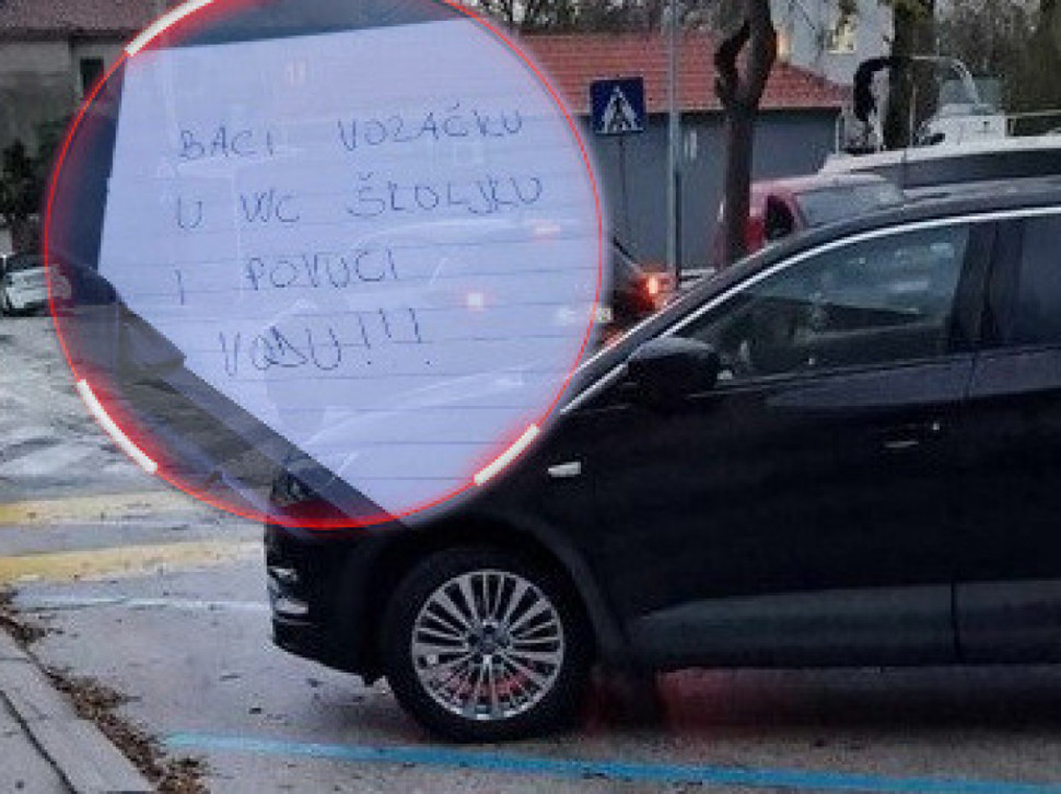 "BACI VOZAČKU" Zbog parkiranja dobio brutalnu poruku