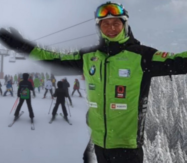 KOMEMORATIVNI SPUST: Kolege se oprostile do ski instruktora!