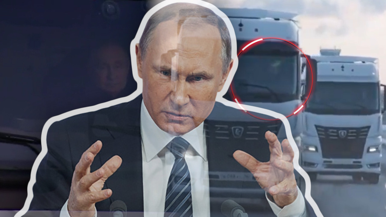 ИДЕ ГАС Путин возио камион, стао на пумпу: "Имате новца?"