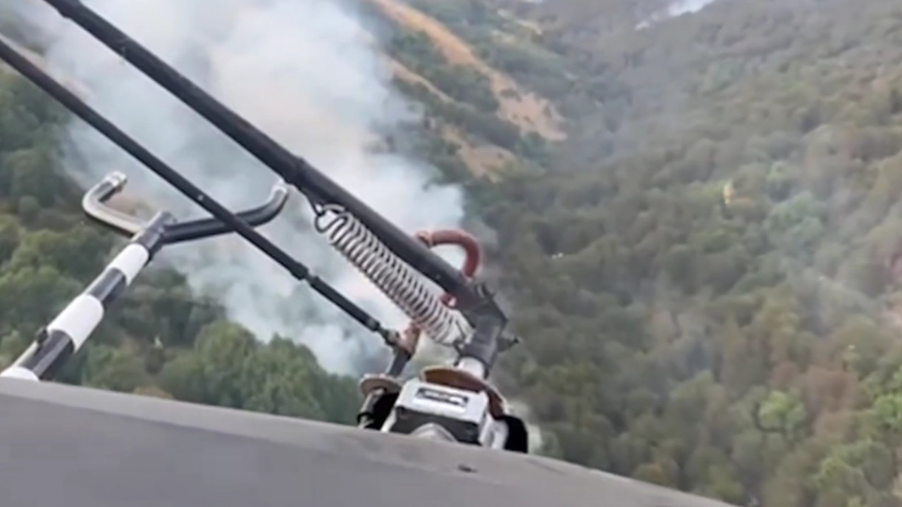 Srpski helikopter snimljen u akciji iznad Makedonije (VIDEO)