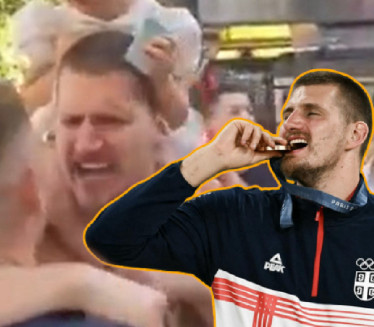 Jokić "luduje" sa ćerkom Ognjenom na ramenima (VIDEO)