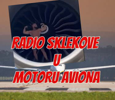 Mladić radio sklekove u MOTORU AVIONA - Šok snimak!