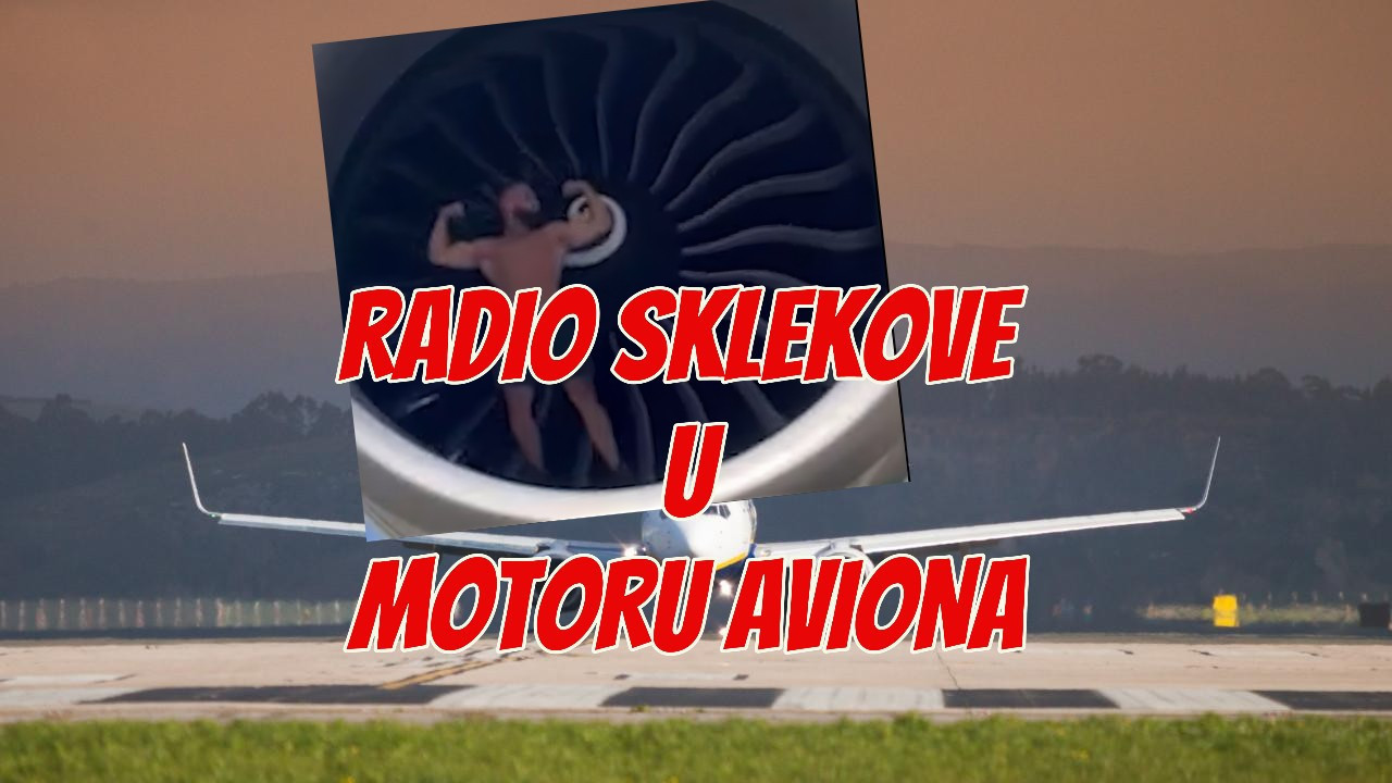 Mladić radio sklekove u MOTORU AVIONA - Šok snimak!