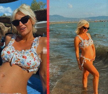 SVI KOMENTARIŠU FIGURU: Trudna Anja Mit u uskoj haljini (FOTO)