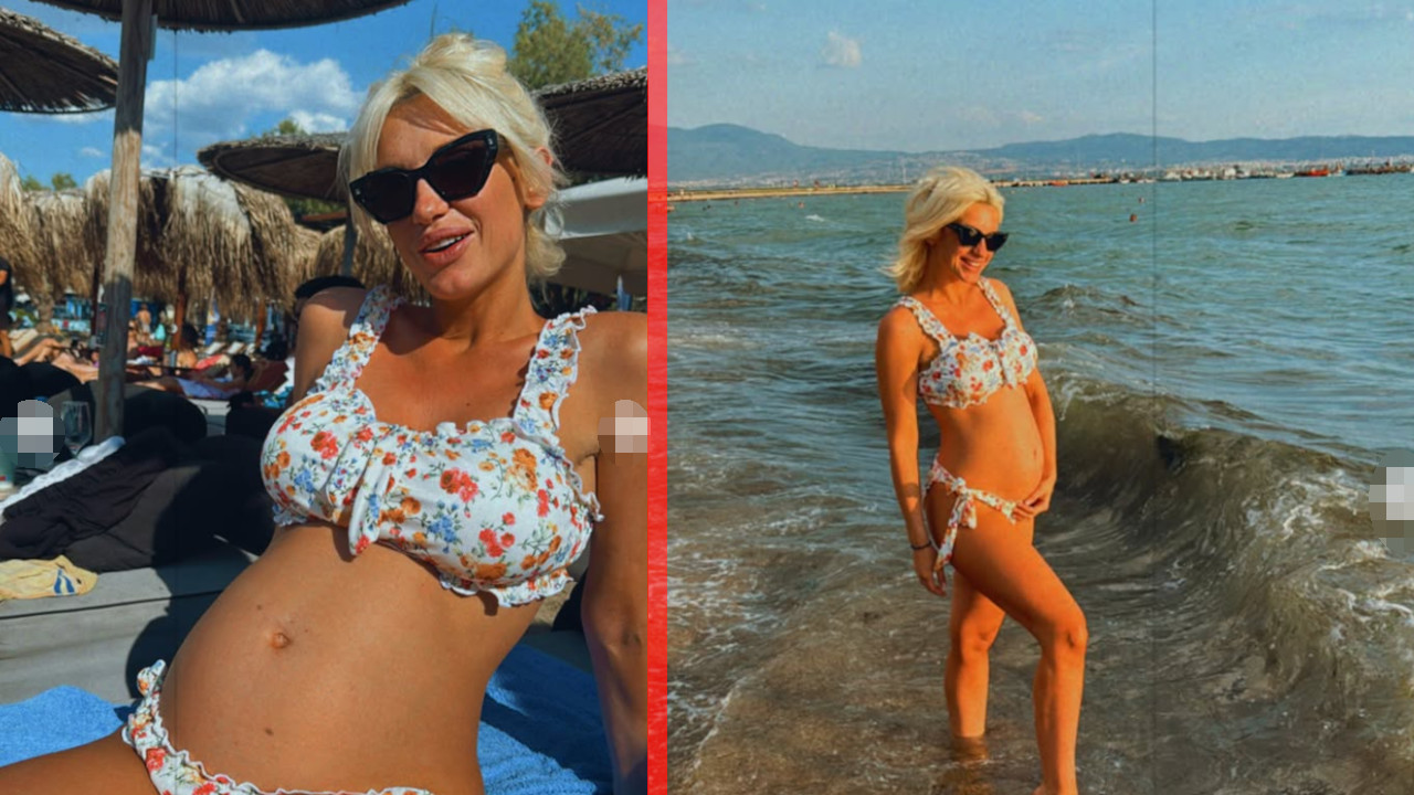 SVI KOMENTARIŠU FIGURU: Trudna Anja Mit u uskoj haljini (FOTO)