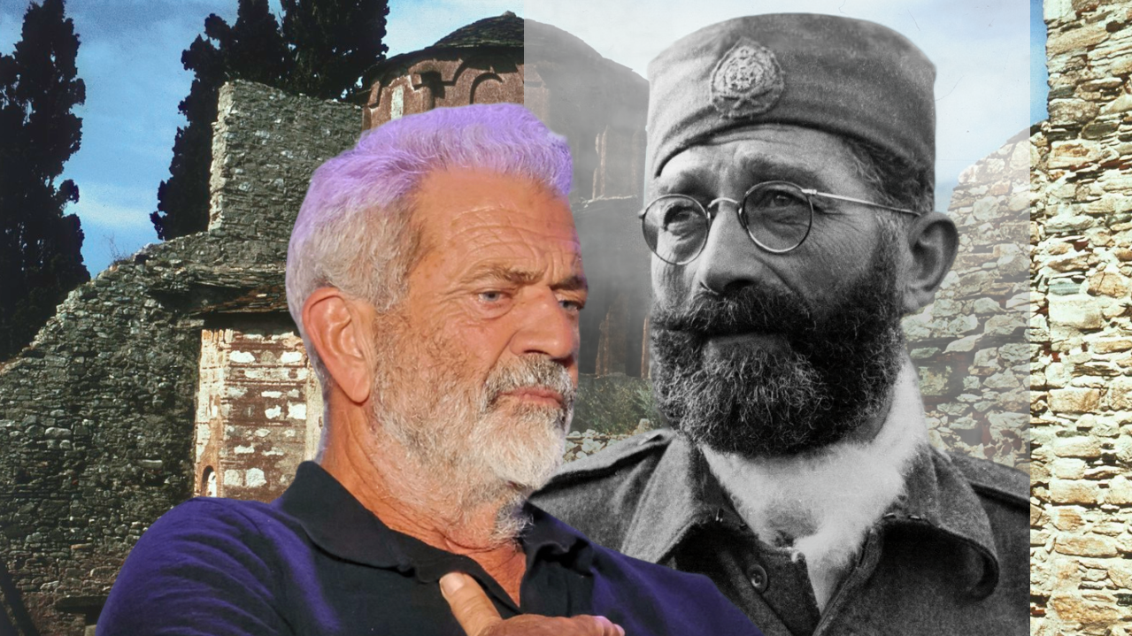 ZA VIDOVDAN, NA HILANDARU Mel Gibson pozira pored Čiča Draže