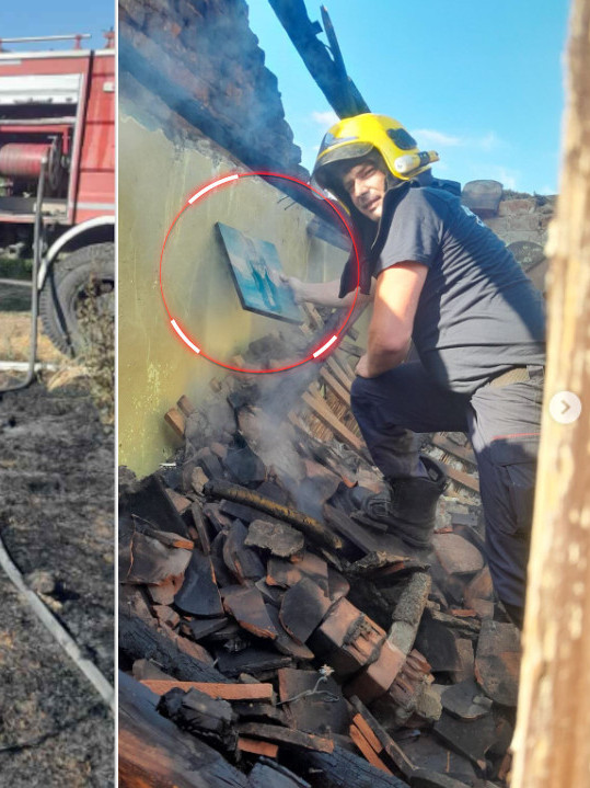 СВЕ ИЗГОРЕЛО,ИКОНА НЕТАКНУТА Трагедија и божји знак у Србији