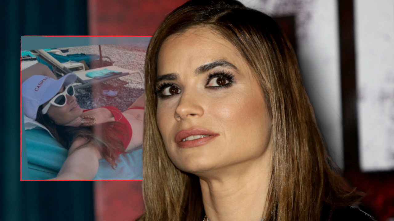 СКИНУЛА СЕ МАРИЈА КАРАН: Заносна поза у црвеном бикинију