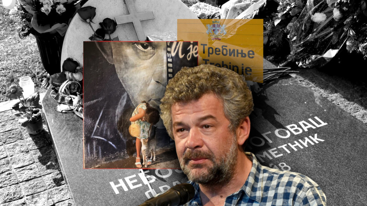 ПОРЕД ЛИКА СВОГ ТАТЕ Ћерка Глоговца у његовом родном Требињу