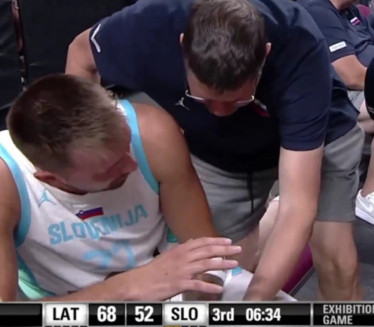 SLOVENIJA U SUZAMA: Vidite kako se povredio Luka Dončić