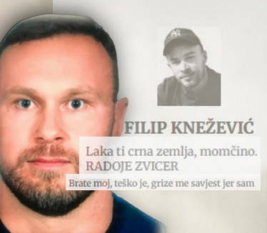 Zvicer dao čitulju ubijenom Filipu: "Momčino, laka ti zemlja"