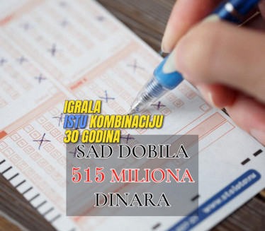 30 godina igrala ISTE brojeve, sad dobila 515 miliona dinara