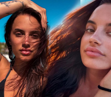 БАРБАРА У ТОПЛЕСУ: Обла задњица у фокусу, на леђима тетоважа