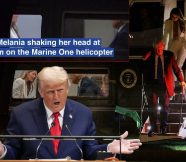 (VIDEO) SVAĐA Tramp preti prstom Melaniji, njena reakcija HIT