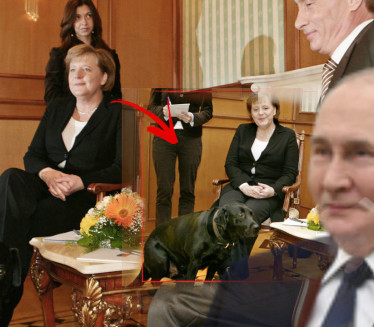 ПУТИН УЋУТКАО МЕРКЕЛОВУ: Псом показао психолошку игру