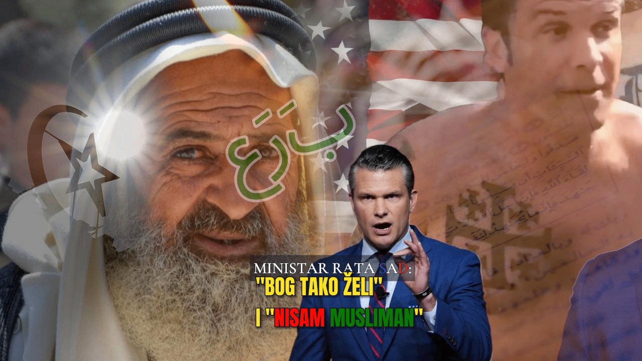 TETOVAŽE MINISTRA RATA Jedna na arapskom-ispod uzvik krstaša