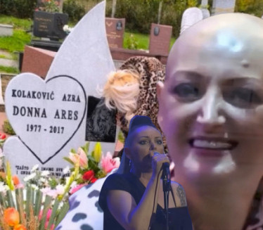 8 GODINA OD SMRTI: Tužan prizor na grobu Done Ares (FOTO)