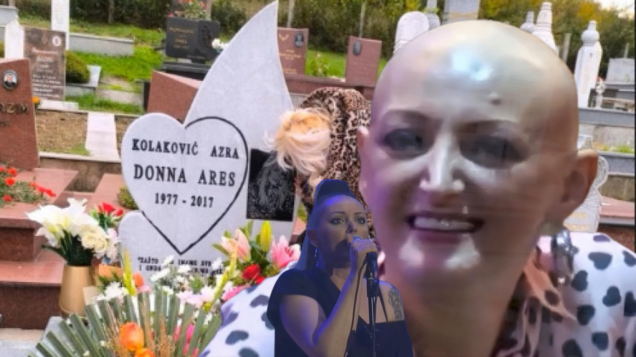 8 GODINA OD SMRTI: Tužan prizor na grobu Done Ares (FOTO)