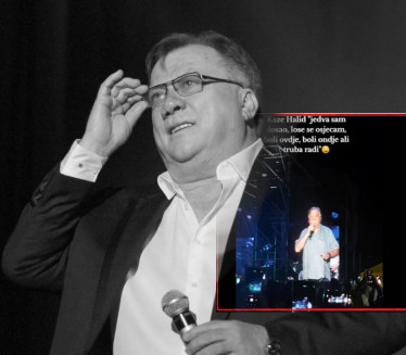 ХАЛИДОВ ПОСЛЕДЊИ НАСТУП: "Лоше ми је, али сам дошао" (ВИДЕО)