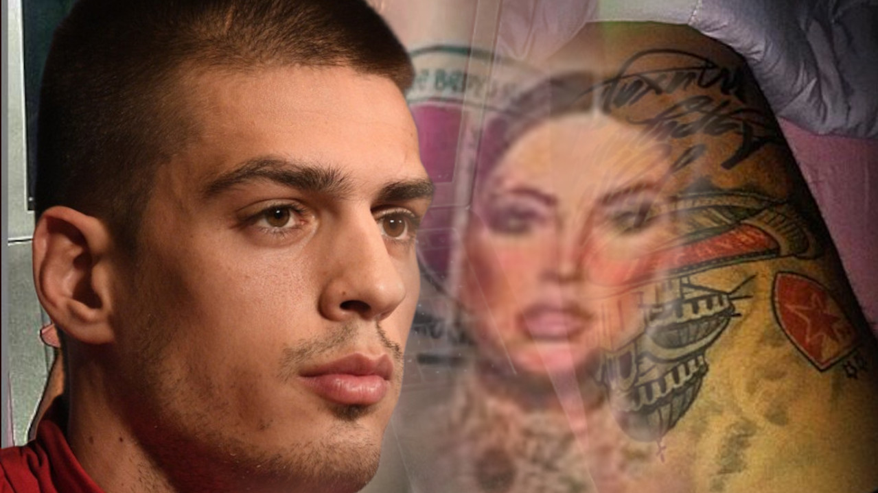 SVE VUJADINOVE TETOVAŽE: Mirka na grudima, Zvezda na mišici