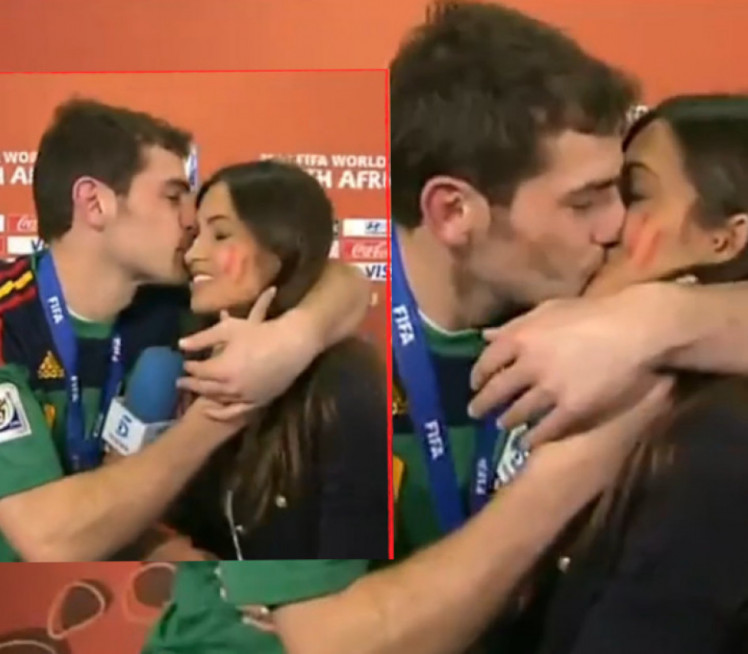 Fudbaler u uživo prenosu POLJUBIO sportsku novinarku (VIDEO)