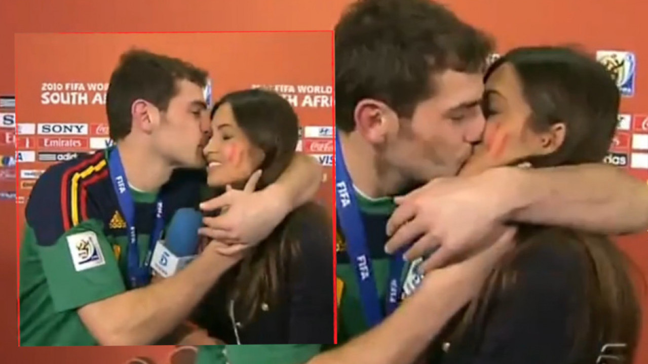 Fudbaler u uživo prenosu POLJUBIO sportsku novinarku (VIDEO)