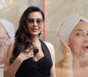 НА ЊОЈ САМО ПЕШКИР: Осваниле Цецине фотке из купатила (ФОТО)