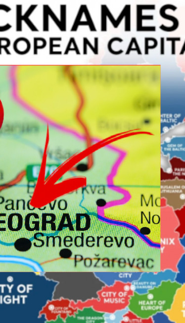 КАКО ЗОВУ БГ? Мапа Европе са "НАДИМЦИМА" главних градова