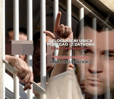 PEKARSKI MASAKR, POBIO PORODICU Preskočio zid zatvora,nestao