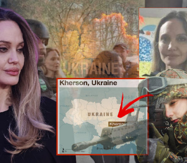 ШТА АНЂЕЛИНА РАДИ У ХЕРСОНУ? Тајна посета, у УЕ ушла - ПЕШКЕ