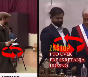 Što se predsednik okreće oko ose - UVEK pre skretanja udesno?