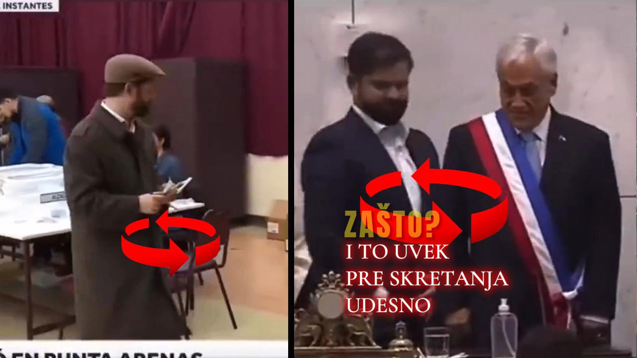 Što se predsednik okreće oko ose - UVEK pre skretanja udesno?