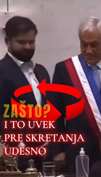 Što se predsednik okreće oko ose - UVEK pre skretanja udesno?