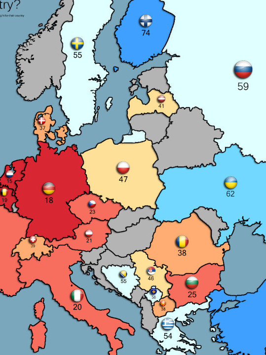 MAPA NAJRATOBORNIJIH NARODA: Nećete verovati KO je prvi