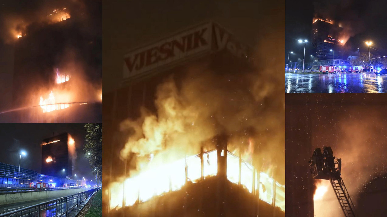 IZGOREO ČUVENI NEBODER Gradonačelnik Zagreba:"Totalna šteta"