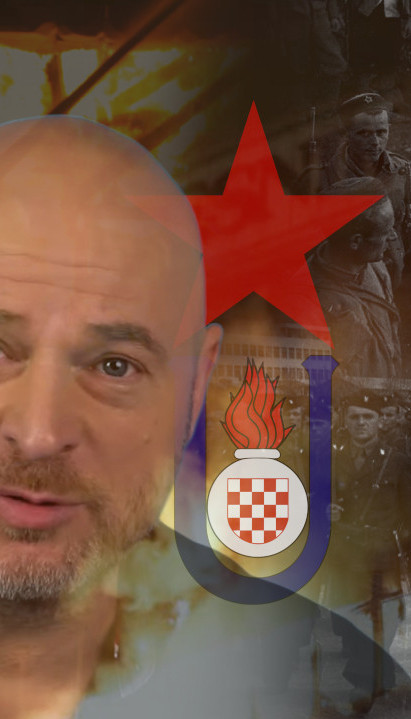 "USTAŠE ILI PARTIZANI..." Glumac ispred nebodera u plamenu