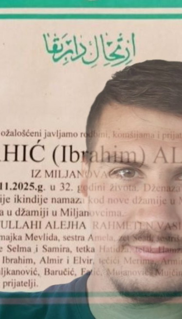 UPUCAO JE U GLAVU: Odluka tužilaštva za Aldininog ubicu