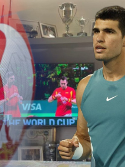 АЛКАРАЗ КАО ПРАВИ СРБИН: Погледајте шта му стоји крај ТВ-а