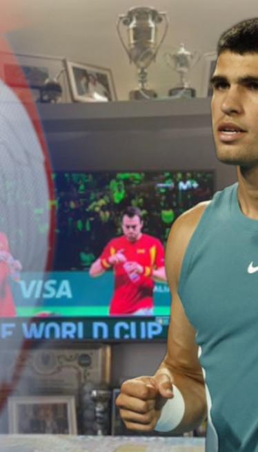 АЛКАРАЗ КАО ПРАВИ СРБИН: Погледајте шта му стоји крај ТВ-а