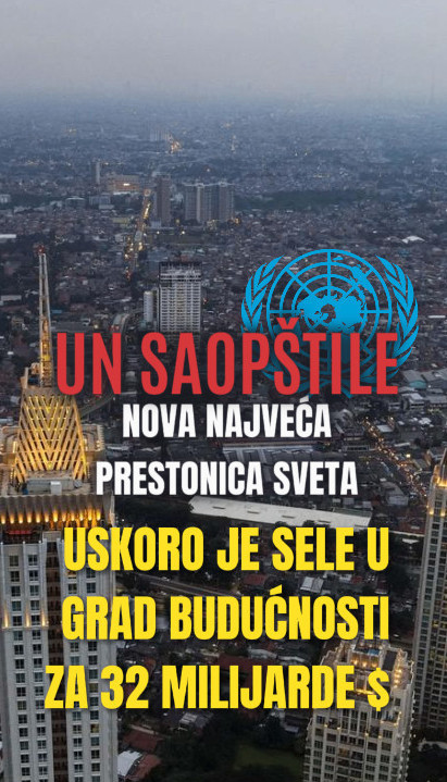 UN SAOPŠTILA: Imamo novu NAJMNOGOLJUDNIJU prestonicu sveta